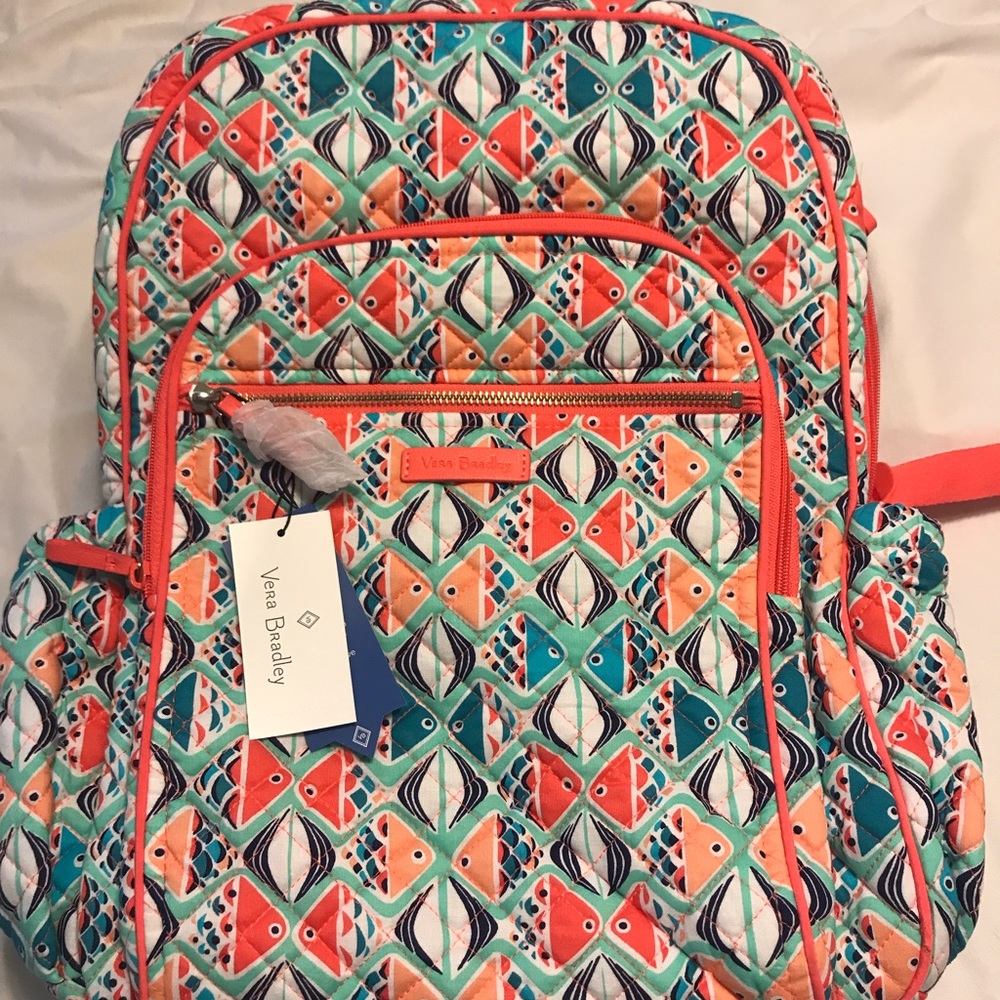 Vera Bradley Go Fish Iconic Campus Backpack